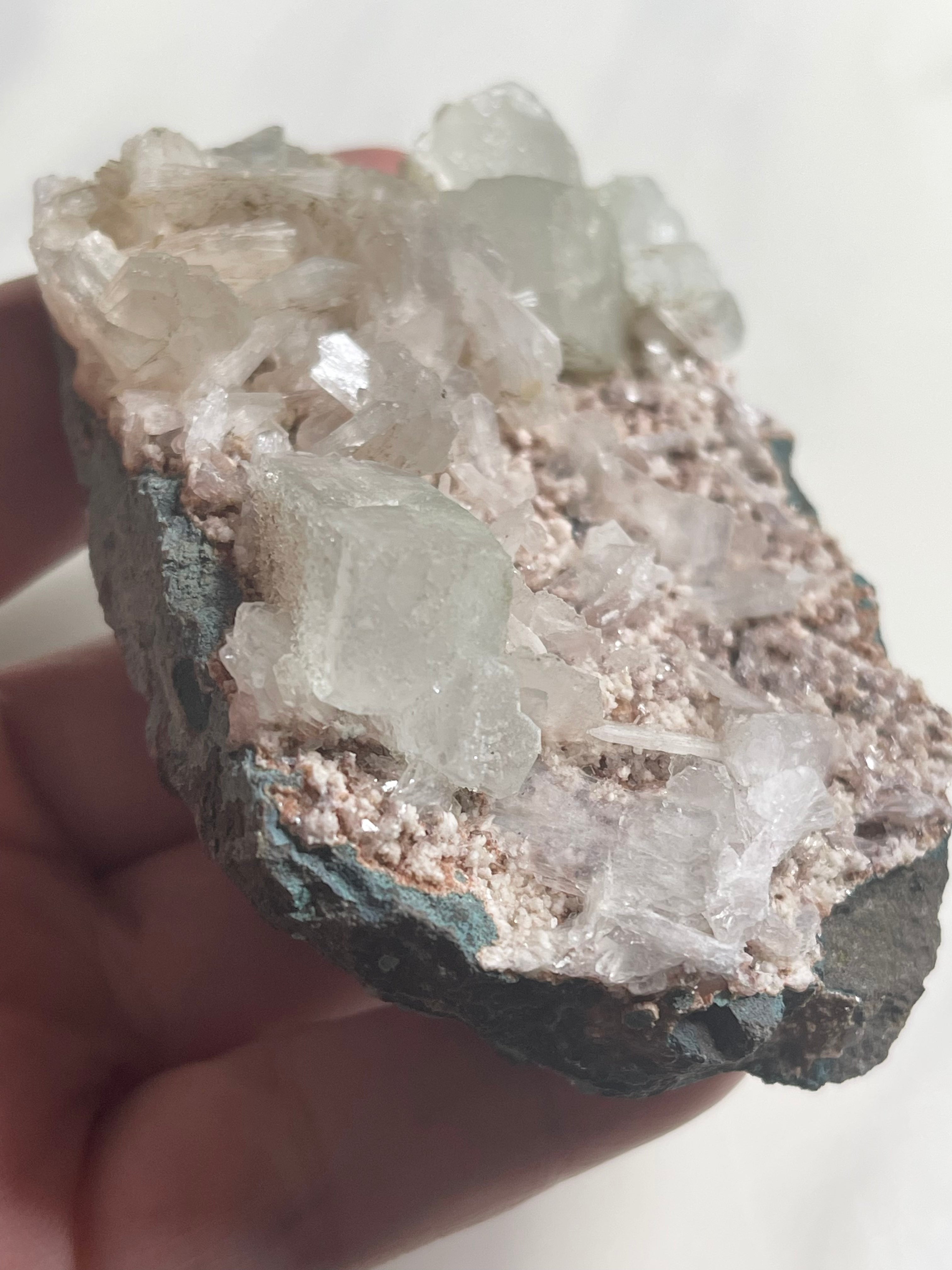 Apophyllite on Stilbite