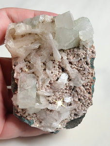 Apophyllite on Stilbite