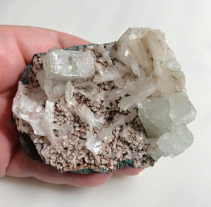 Apophyllite on Stilbite